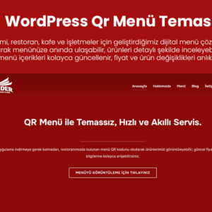 WordPress QR Menü Sistemi ana sayfa örneği