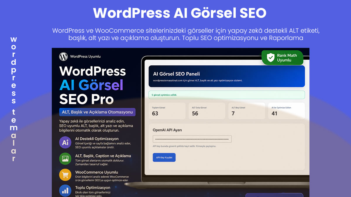 WordPress AI Görsel SEO Pro ile Görsellerinizi Otomatik Optimize Edin